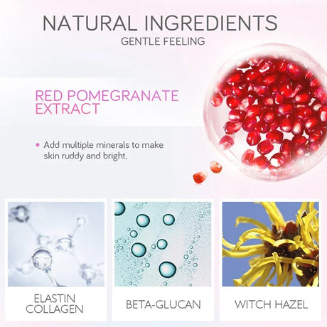 Red Pomegranate Fresh Moisturizing Facial Essence Oil Control Face Sreum Shrink Pores Skin Care Deeply Nourishes Refreshing