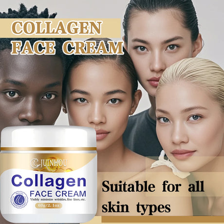 JUINHOU Collagen Retinol Face Cream Moisturizer Brighten Skin Elasticity Improving Soothing Face Skin Suitable for Daily Skincar