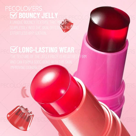 1PC Natural Soft, Long-lasting Jelly Blush - Gloss, Versatile, High Color Rendering, Suitable for Festival and Stage Makeup
