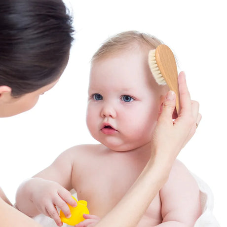 Baby Wood Brush Comb Beech Soft Wool Newborn Comb for Head Massager Baby Cleaning Shower Pure Natur Hairbrush Baby Care