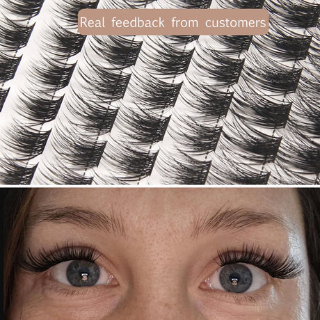 Cluster Lashes 72 Individual Lashes Clusters Eyelash Extensions False Eyelashes DIY Wispy Fluffy Lash Extension Mix 10-16mm