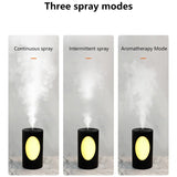 600ml Portable Aroma Diffuser With Colorful LED Lights Battery Rechargeable Wireless Air Humidifier For Bedroom Office