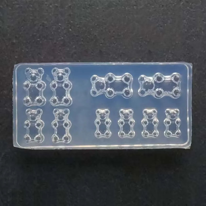 1/2PCS Mini Bear Mold 3D Silicone Molds for Resin Jewelry Making Supplies Nail Art Charms