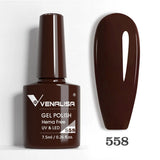 VIP5 Venalisa Nail Gel Polish Jelly Color HEMA/TPO FREE Nude Pink Semi Permanent Soak Off UVLED Gel Polish Sparkle Gel Varnish