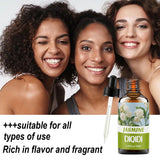 Jasmine essential oil, long-lasting floral fragrance, skin care, bath, spa, fragrance oil, diffuser, humidifier, home aromathera