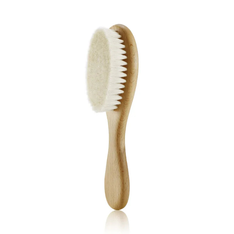 Baby Wood Brush Comb Beech Soft Wool Newborn Comb for Head Massager Baby Cleaning Shower Pure Natur Hairbrush Baby Care