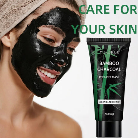 YUITIKUE Bamboo Charcoal Peel-Off Mask 60g - Deep Cleansing & Blackhead Removal, Purifies Pores, Skin Care Treatment