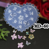 1Pcs 3D Silicone Nail Art Mold Reusable INS Fashion Versatile Camellia Bow Kawaii Butterfly DIY Party Nail Decoration Art