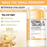 Retinol & Collagen Neck Facial Care Stick with Hyaluronic Acid, Deeply Moisturizes and Firms Skin Day & Night