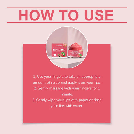 Watermelon Guajava Lip Scrub Natural Fruit Inspired Formula Smoothing Brightening Care For Dry Cracked Lip Repair K-Beauty Care