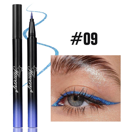 Pearlescent Smoked Black Purple Eyeliner Pen Glitter Metallic