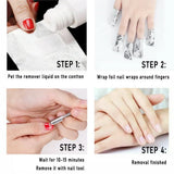 Foil Nail Wraps - 100/200/600PCS Gel Nail Polish Remover Foil Wraps Soak Off Gel Remover with Cotton Pad Removing Nail Polish