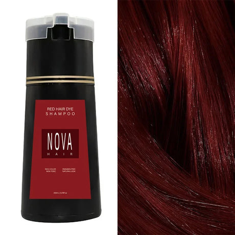 200ml Nova Hair Dye Shampoo 3-in-1 Hair Coloring Shampoo Instant Dye Shampoo Men Women Natural Fast White Hair Dyed Black Hair