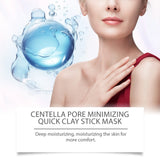 Centella Asiatica Facial Clay Mask Stick Pore Minimizer Oil Control Smooth Skin Brightening Refreshing Blackhead Remover Mask