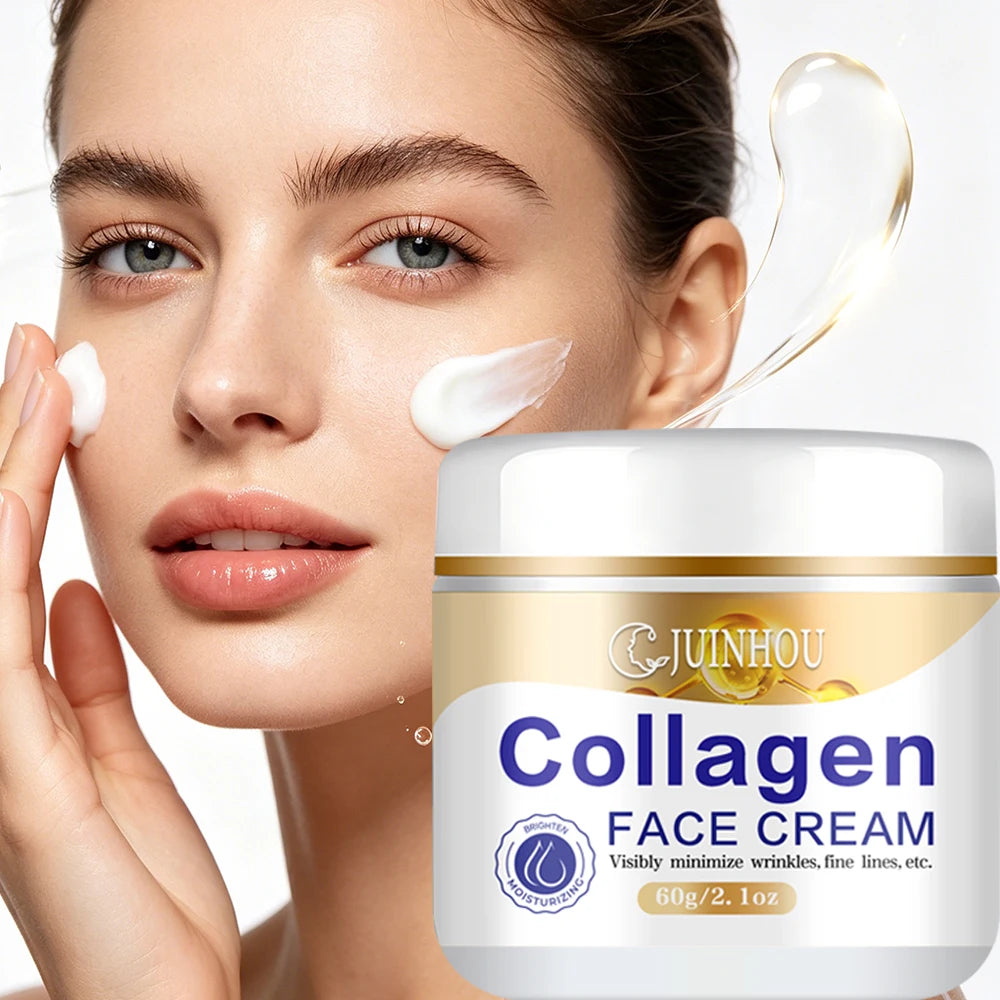 JUINHOU Collagen Retinol Face Cream Moisturizer Brighten Skin Elasticity Improving Soothing Face Skin Suitable for Daily Skincar