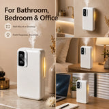 Smart Aroma Diffuser, 1800mAh Rechargeable Aromatherapy Machine, Automatic Fragrance Sprayer, Wall Mounted or Desktop Air Freshener with Ambient Night Light, 7 Spray Levels, 24H Timer for Bathroom Bedroom Office Hotel Home