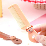 Cartoon Comb Portable Mini Cartoon Baby Rounded Comb Teeth Round Head Smooth Handle Color Toddler's Head Comb for Children