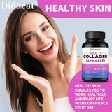 Multi Collagen Capsules with Hyaluronic Acid & Vitamin C, Support Cardiovascular, Skin Hair Nail Joint Bone & Digestive Wellness