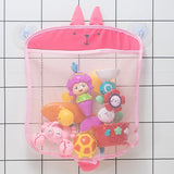 Baby Shower Toy Cute Duck Frog Net Toy Storage Bag Strong Suction Cup Baby Shower Game Bag Bathroom Organizer Water Toy