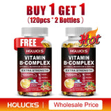 Vitamin B Complex Supplement, Rich in B1, B2, B3, B5, B6, Biotin, Strength Energy, Support Brain & Heart, Promote Metabolism
