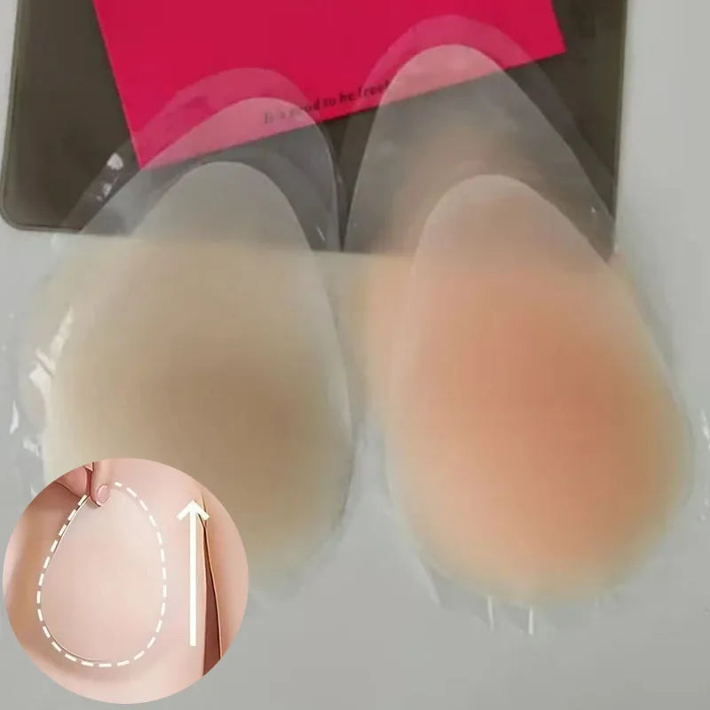 Seamless Silicone Thin Nipple Cover Invisible Waterdrop No Glue Sticky Bra Sticker Nubra Stickers Lifting Breast Pads Pasties