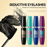 4D Black Mascara Thickening Lengthening Curling Waterproof Liquid Fiber Mascara Lasting Black Content and Non-caking Prolonged
