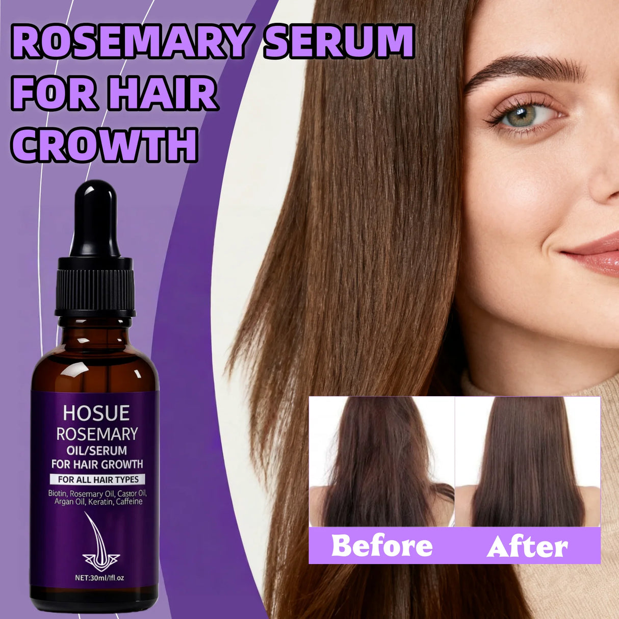 Rosemary Hair Care Essence Scalp Treatment More Thicker Strengthens Hair Roots Repairing Damage Keep Shiny Hair Care Serums