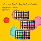 120 Color Eye Makeup,3-in-1 Eyeshadow Palette,Matte Shimmer Highly Pigmented Long Lasting Waterproof Eye Shadow for Festival