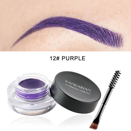 HANDAIYAN Colorful Eyebrow Cream Gel High Pigment Brows Tint Waterproof Long lasting Eye Brow Dye With Brushes Decorate Cosmetic