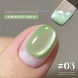 MN 1-20pcs 12ML Pink Gold Cat Eye Ocean Bubble Glass Beads Cat Eye Gel Nail Polish Blue Nails UV Light Nails Green Nails