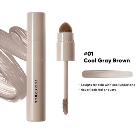 Judydoll Liquid Contouring Highlighter Facial Contour High Gloss Grey Brown Matte Nose Shadow Cream Brighten Face Bronzer Makeup