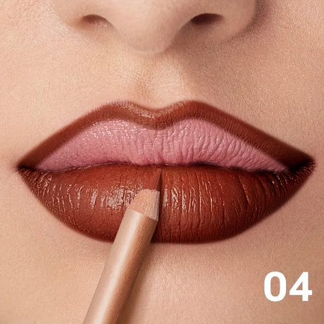 Matte Lip Liner Pencil Nude, Long-Lasting Waterproof, Smudge-Proof, Precise Outline, Smooth Creamy Formula