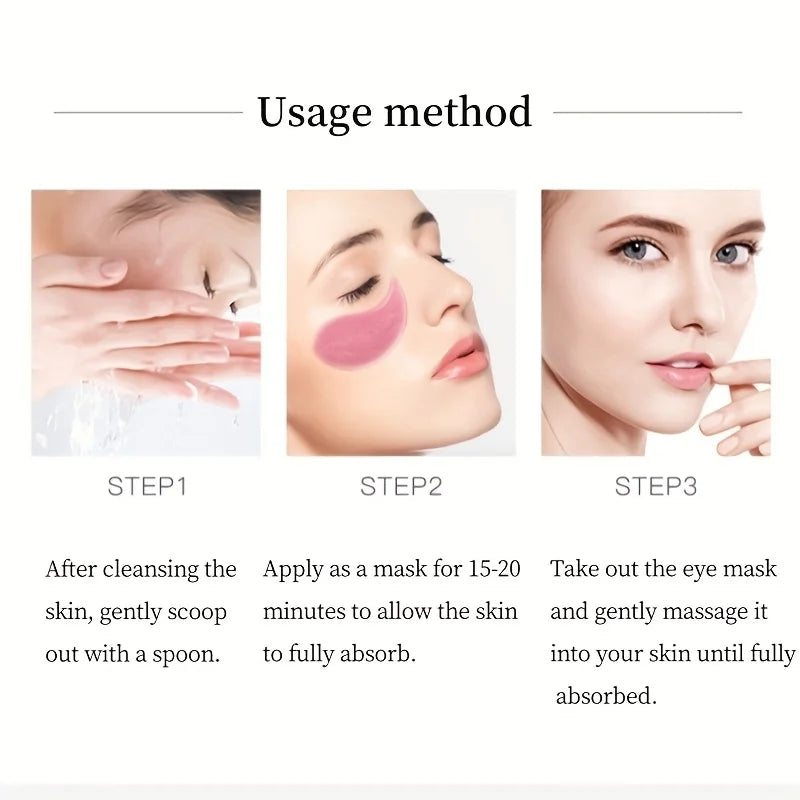 60 Pieces of Red Algae Eye Mask, a Multi-Purpose Eye Patch Containing Red Algae Extract, Sodium Hyaluronate and Other Ingredients, Which Hydrates and Moisturizes the Skin, Provides Gentle Eye Care, Has a Light and Moisturizin