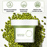 Mung Bean Pore Clay Mask 120ml - Deep Cleansing Face Mask for Blackhead Removal, Skin Brightening & Pore Minimizing