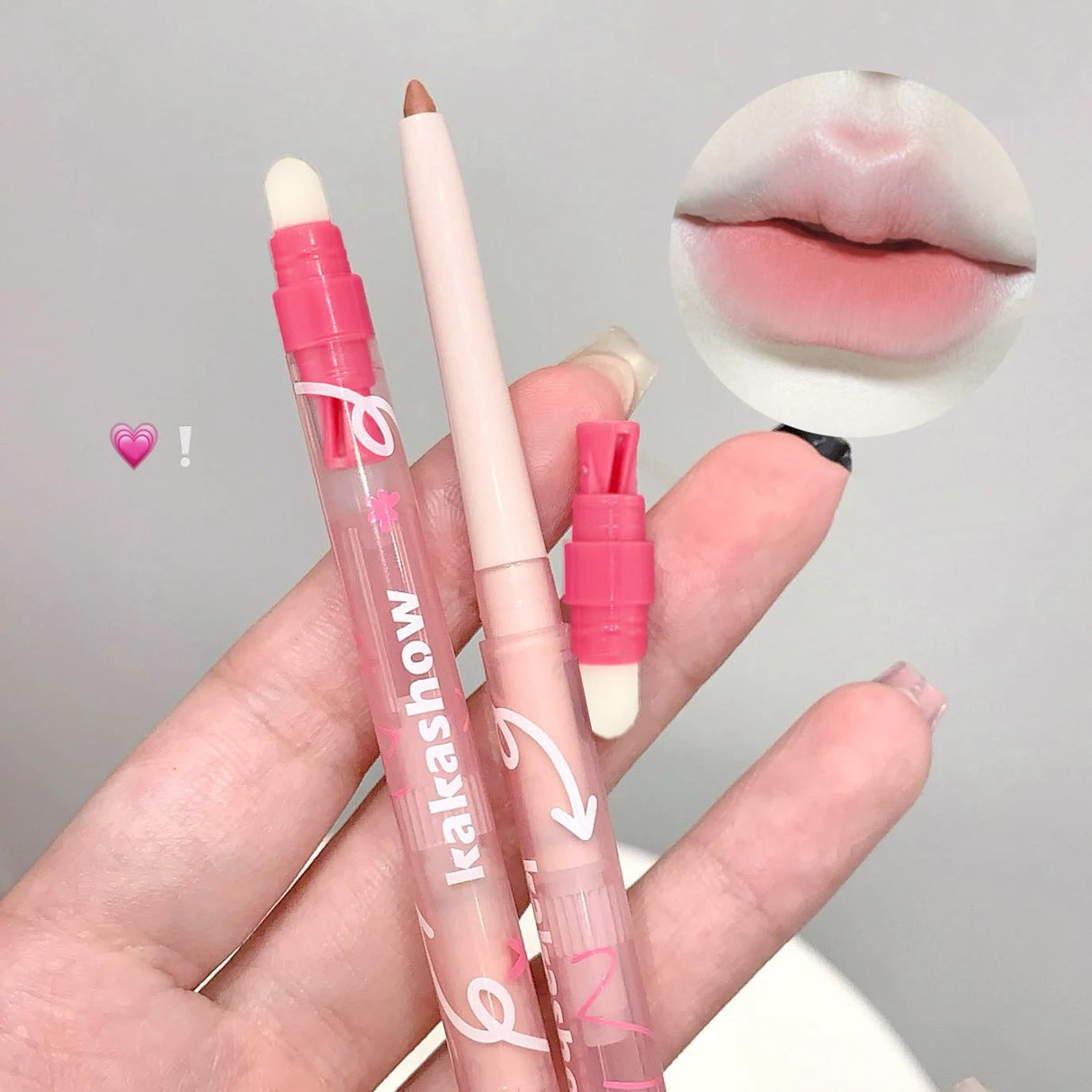 1pc Nude Brown Matte Lipliner Pencil with Brush Waterproof 3D Lip Liner Plumping Tint Contouring Milk Peach Lipstick Pen Makeup