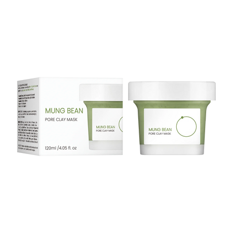 Mung Bean Pore Clay Mask 120ml - Deep Cleansing Face Mask for Blackhead Removal, Skin Brightening & Pore Minimizing