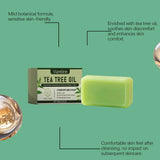 100G Tea Tree Soap, Handmade Soap Bar with Tea Tree Oil, Natural Soaps for Body Skin Cleaning,Gentle Exfoliating Bar Soap care