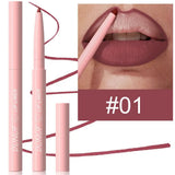 6Pcs Velvet Matte Lip Liner Pencil Set High Pigment Smooth Silky Texture Easy to Color & Define Lip Contours Daily Lip Makeup