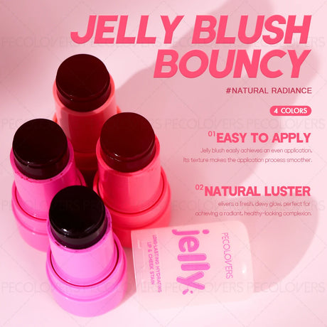 1PC Natural Soft, Long-lasting Jelly Blush - Gloss, Versatile, High Color Rendering, Suitable for Festival and Stage Makeup