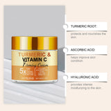 Turmeric Vitamin C Firming Face Cream Anti-Aging Remove Wrinkles Improve Dullness Moisturizing Smoothing Brighting Facial Cream