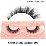Half Lashes Short Mink Eyelashes Fluffy Soft False Eyelashes Wispy Cross Strip Eye Lashes Natural Mink Eyelash Extension Makeup