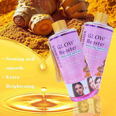 300ml Facial Body Massage Oil Kojic Acid Whitening Serum Glow Booster Cast Oil Turmeric Retinol Oil Brightening Skin Care