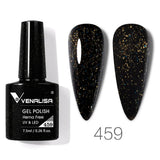 VIP5 Venalisa Nail Gel Polish Jelly Color HEMA/TPO FREE Nude Pink Semi Permanent Soak Off UVLED Gel Polish Sparkle Gel Varnish