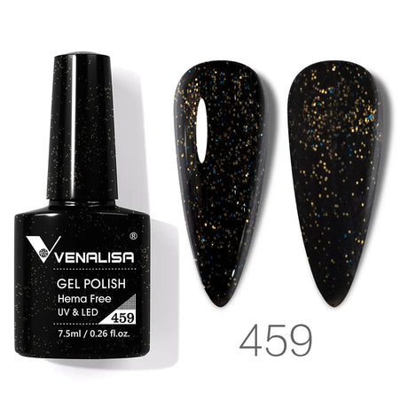 VIP5 Venalisa Nail Gel Polish Jelly Color HEMA/TPO FREE Nude Pink Semi Permanent Soak Off UVLED Gel Polish Sparkle Gel Varnish