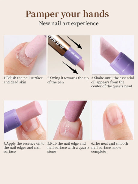 1/2PCS 3-In-1 Cuticle Oil Pen Nail Art Essence Pen Nail Cuticle Remover Pen Dry & Damaged Nails Nourishing Moisturize Nails Care