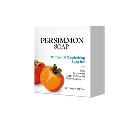 100g Persimmon Soap Bar Natural Handmade Facial Body Cleansing Soap Moisturizing Nourishing Gentle Exfoliating Daily Skincare
