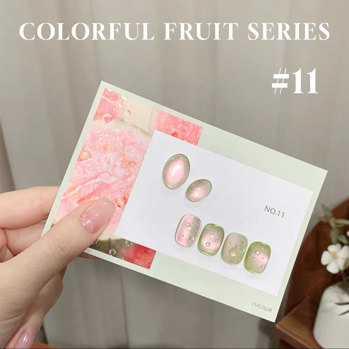 MN 1-20pcs 12ML Pink Gold Cat Eye Ocean Bubble Glass Beads Cat Eye Gel Nail Polish Blue Nails UV Light Nails Green Nails