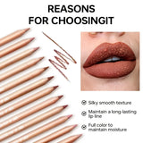 Matte Lip Liner Pencil Nude, Long-Lasting Waterproof, Smudge-Proof, Precise Outline, Smooth Creamy Formula