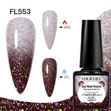 FOUR LILY 7ml Thermal Nail Gel Polish 3 Colors Changing Semi Permanent Soak Off UV/LED Nail Supplies Gel for Manicure Design