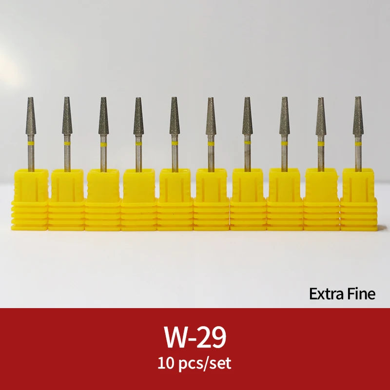 Diamond Ceramic Nail Drill Bits Milling Cutter For Manicure Left Right Rotary Cuticle Files Buffer DIY Nails Accessories Tools